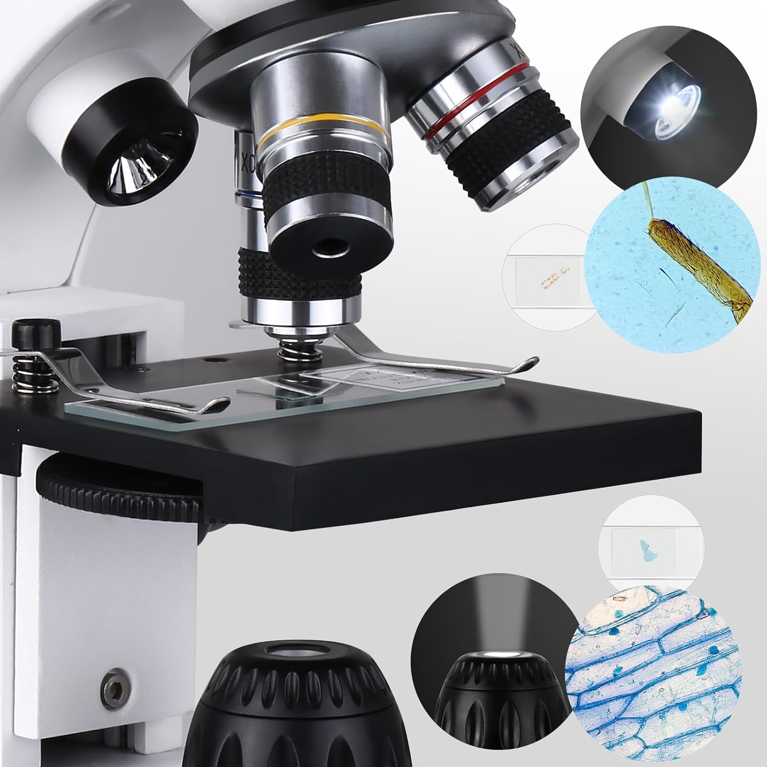 Detalle 2 de Cowiewie Microscopio Profesional 40x‑1000x