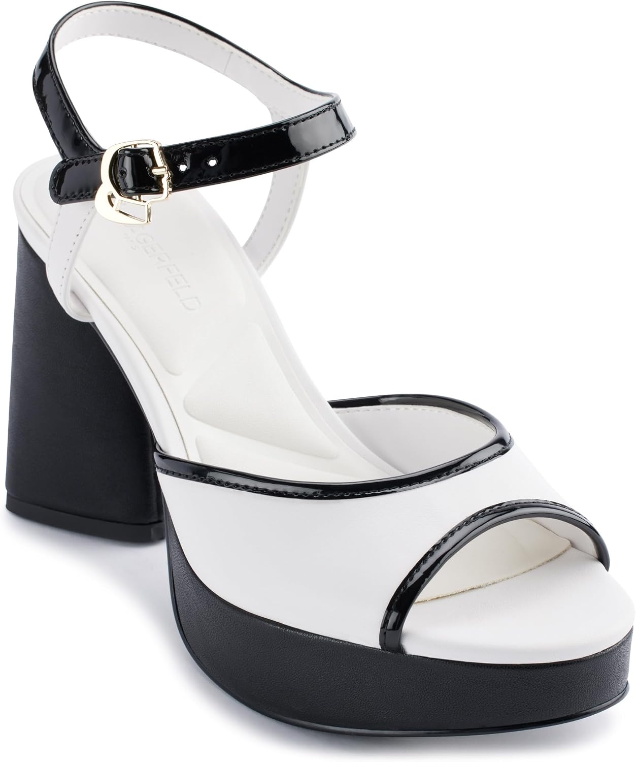 Detalle de KARL LAGERFELD Hallet Platform Block Heel Sandals 👠