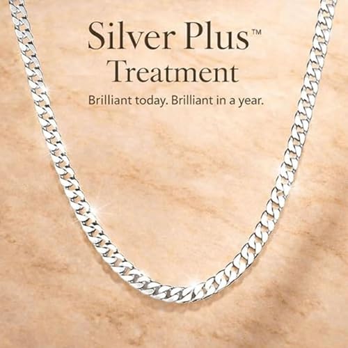 Detalle de QUADRI 925 Silver Cuban Link Necklace for Men – 20" (51 cm)