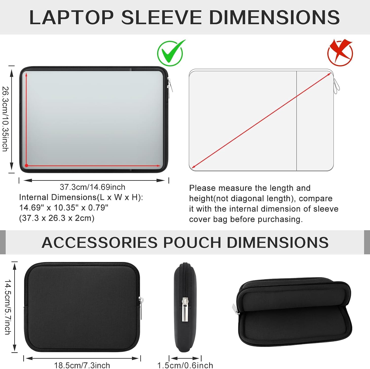 Thumbnail 4 de RAINYEAR 16-inch laptop sleeve with front pocket