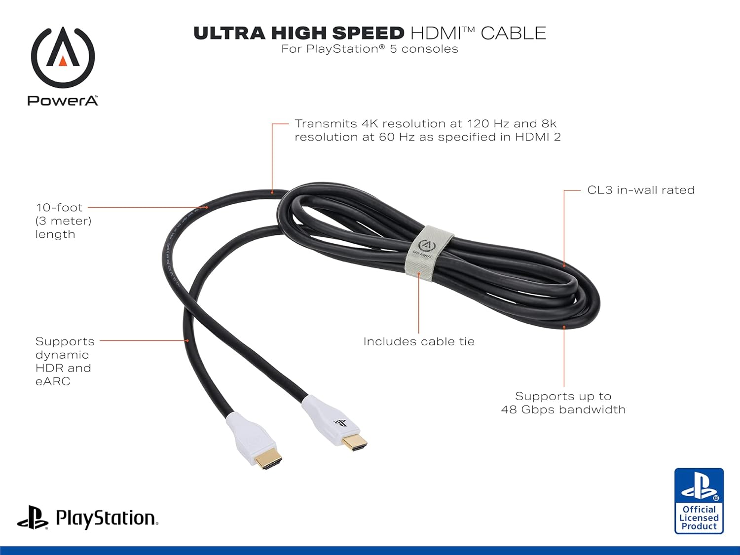 Thumbnail 1 de PowerA Ultra High Speed HDMI 10ft