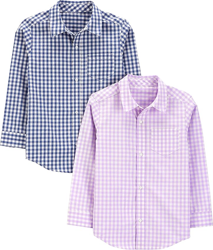 Imagen de Simple Joys by Carter's Camisa Tejida Manga Larga Niño, Pack Azul Morado en OfertitasTOP