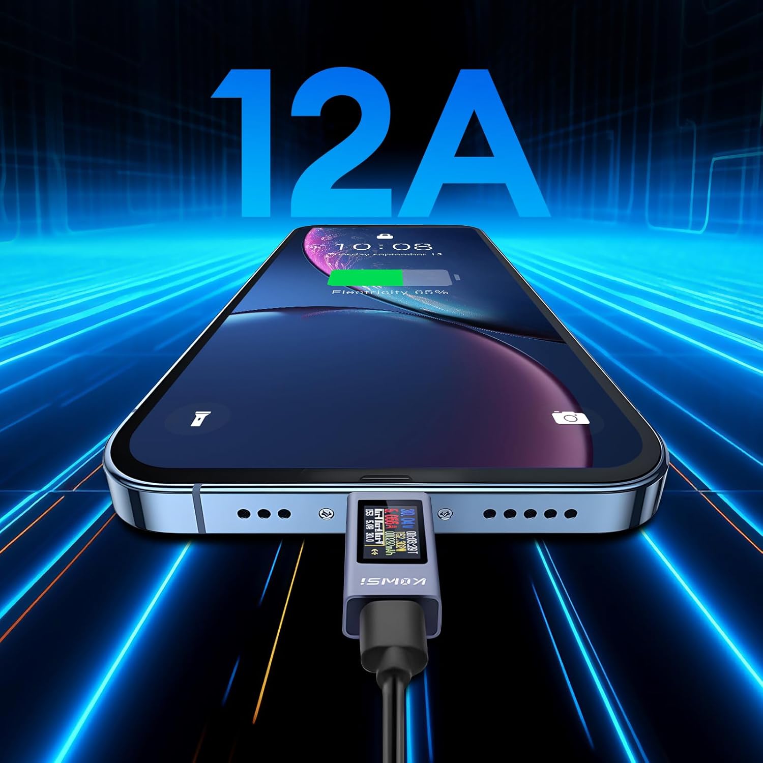 Thumbnail 1 de Heemol 240W USB-C Tester Messgerät für 4–30V und bis 12A (USB Power Meter / Multimeter) mit Kurvenanzeige