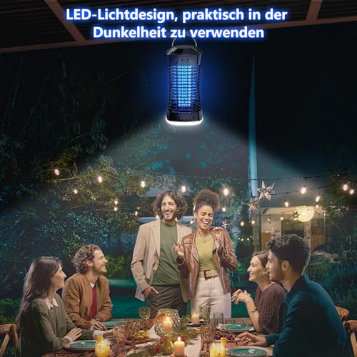 Thumbnail 7 de Loowoko Mückenlampe 4200V – effektiver, chemiefreier Insektenvernichter für Innen & Überdachte Außenbereiche