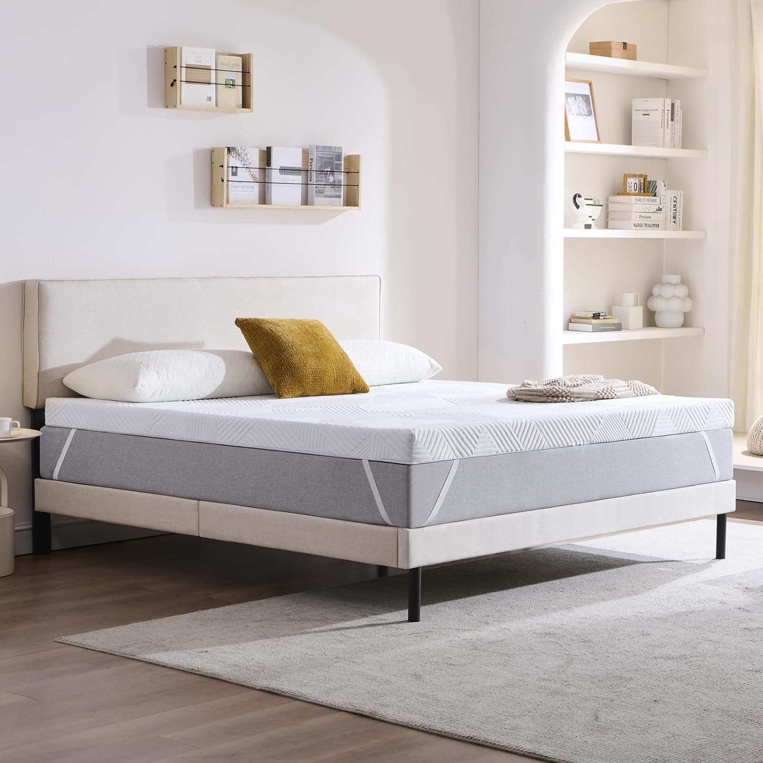 Thumbnail 5 de Twirest Surmatelas 160 x 200 cm – Mousse mémoire à gel, 7,5 cm, antidérapant et housse lavable