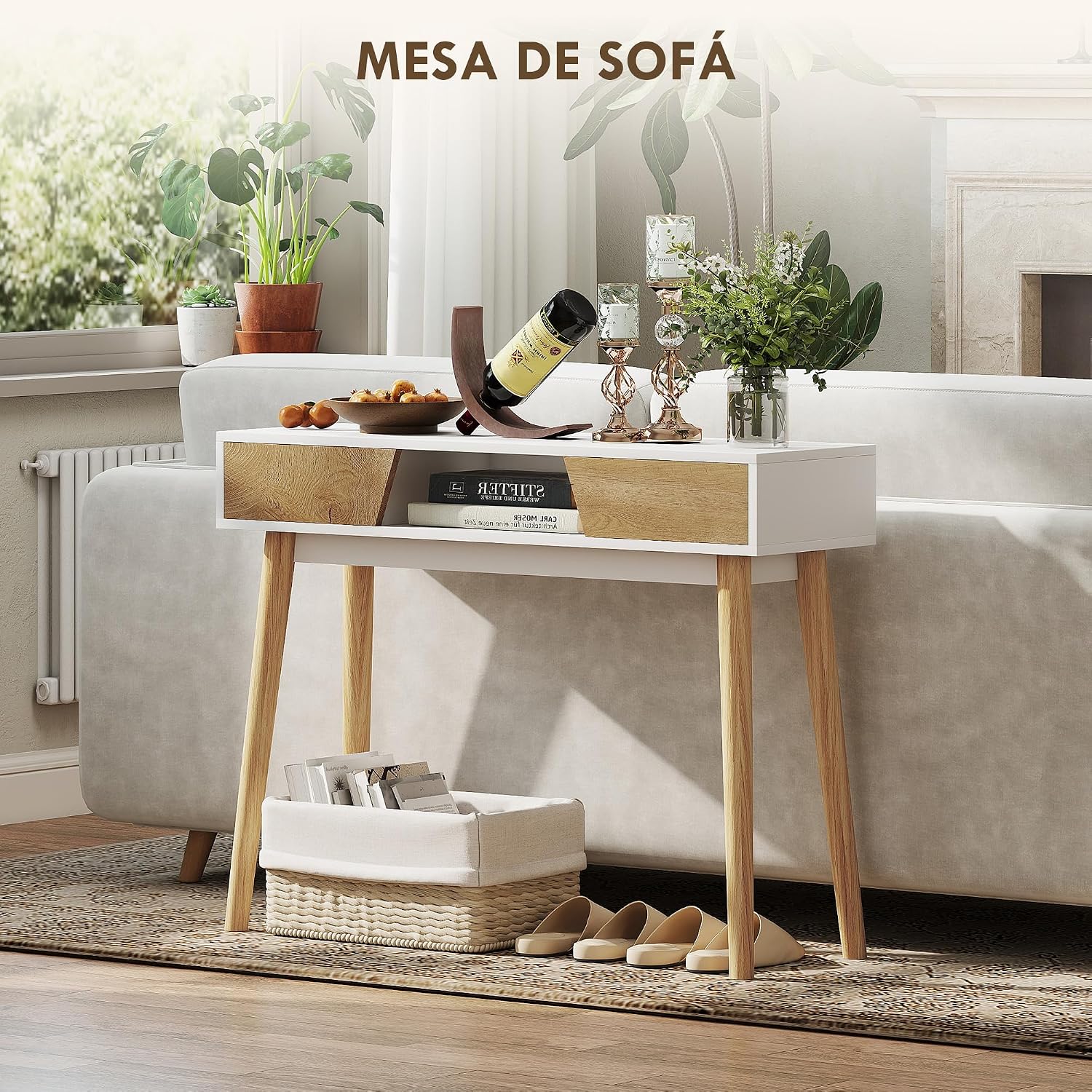 Thumbnail 6 de HOMCOM Mesa de Consola Estrecha 100x30x75 cm