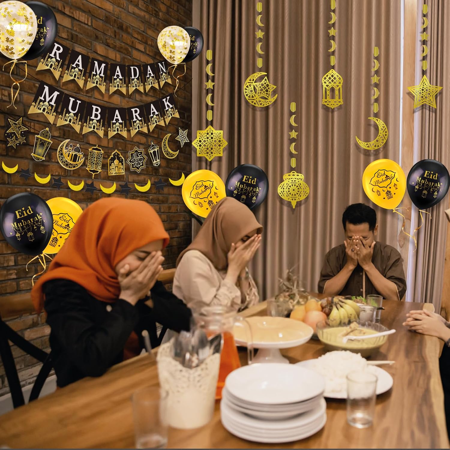 Thumbnail 6 de AhfuLife Ramadan Mubarak Decorations 6Pcs 🎉