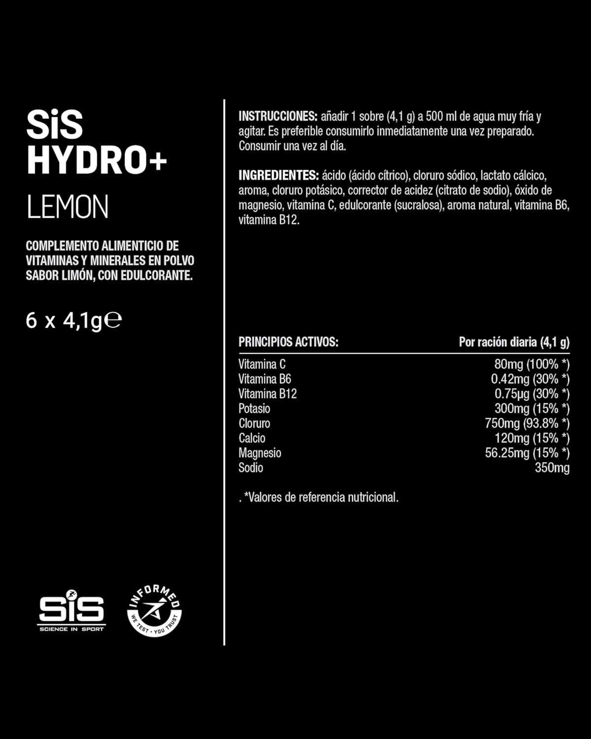 Thumbnail 4 de Science in Sport HYDRO+ Limón 🍋 - Bebida deportiva con electrolitos y Vitamina C