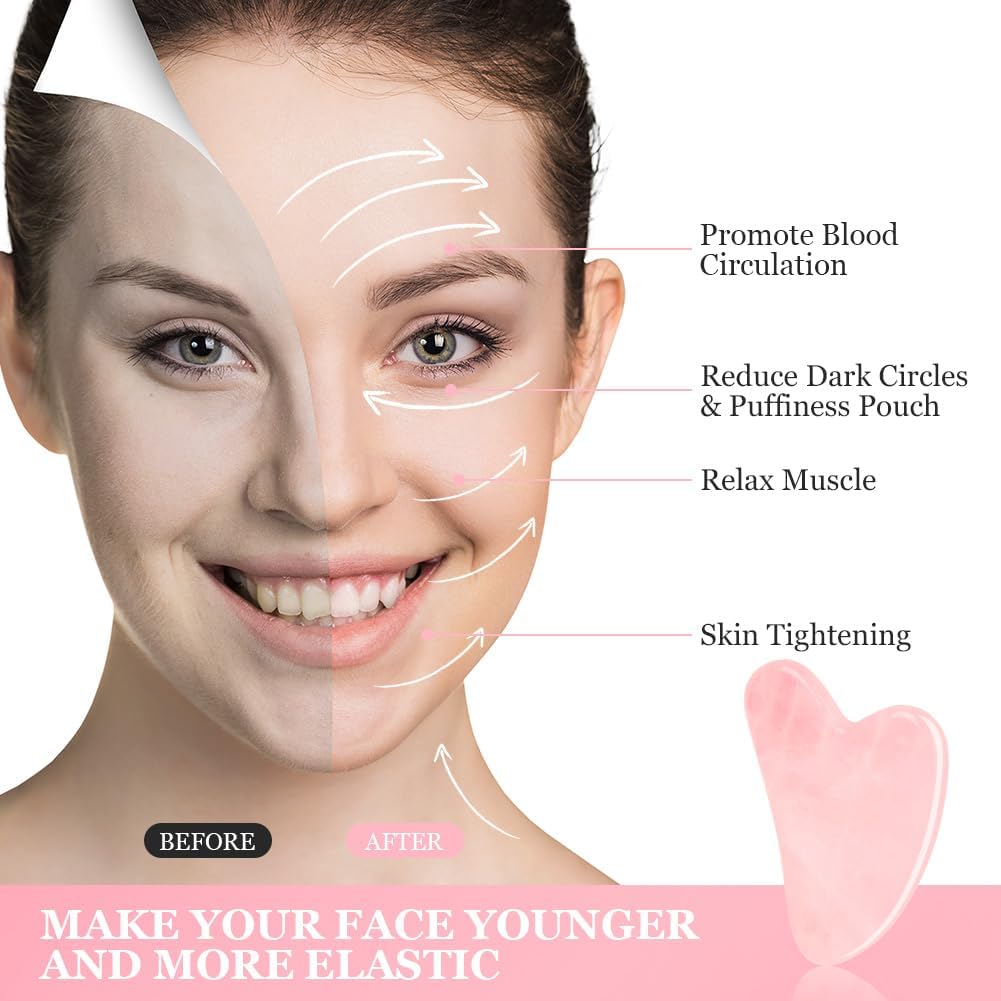 Thumbnail 1 de URAQT Jade Gua Sha tavola massaggiante per viso 💆♀