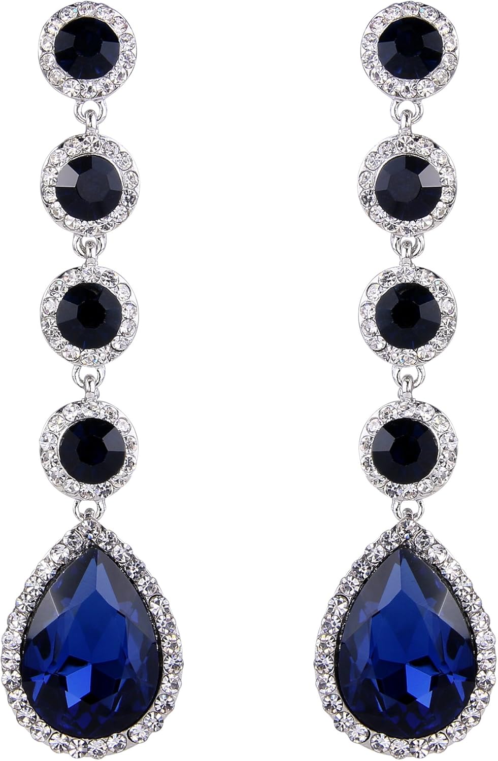 Thumbnail 6 de Boucles d’oreilles Clearine Femme Elégant Mariée en cristal goutte d’eau, ton argent