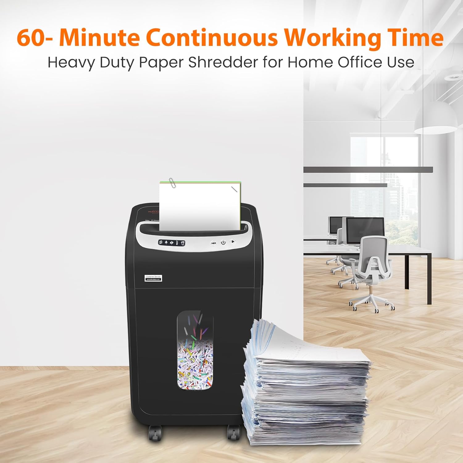 Thumbnail 3 de VidaTeco Cross Cut Paper Shredder Heavy Duty, 20-Sheet, 60 Minutes Continuous Operation