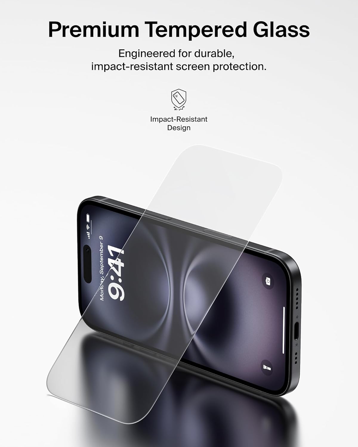 Detalle de Belkin ScreenForce TemperedGlass 2-pack for iPhone 17 Pro Max