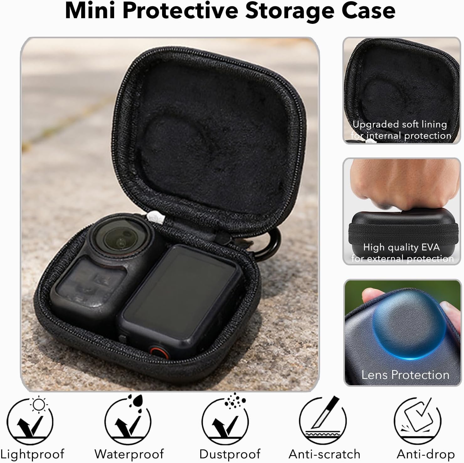 Thumbnail 3 de SYMIK Small Carrying Case for DJI Osmo Nano with Screen Protectors & Lens Caps