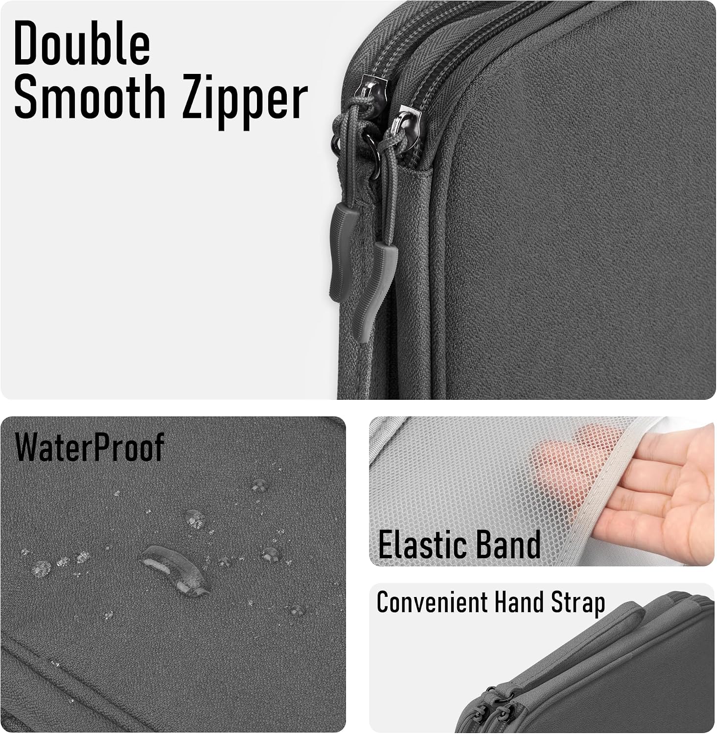 Thumbnail 3 de Arae Electronic Accessories Organizer Travel Cable Bag (Large) – Dark Grey