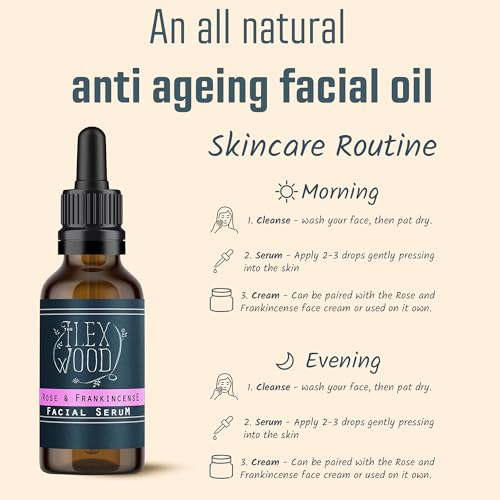 Detalle de The Ilex Wood Rose & Frankincense Facial Serum – Natural Face Oil, 20ml