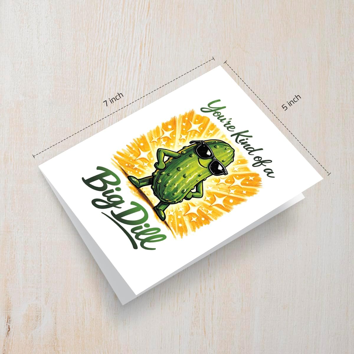 Thumbnail 2 de Funny Pickle Greeting Card, 300gsm Cardstock
