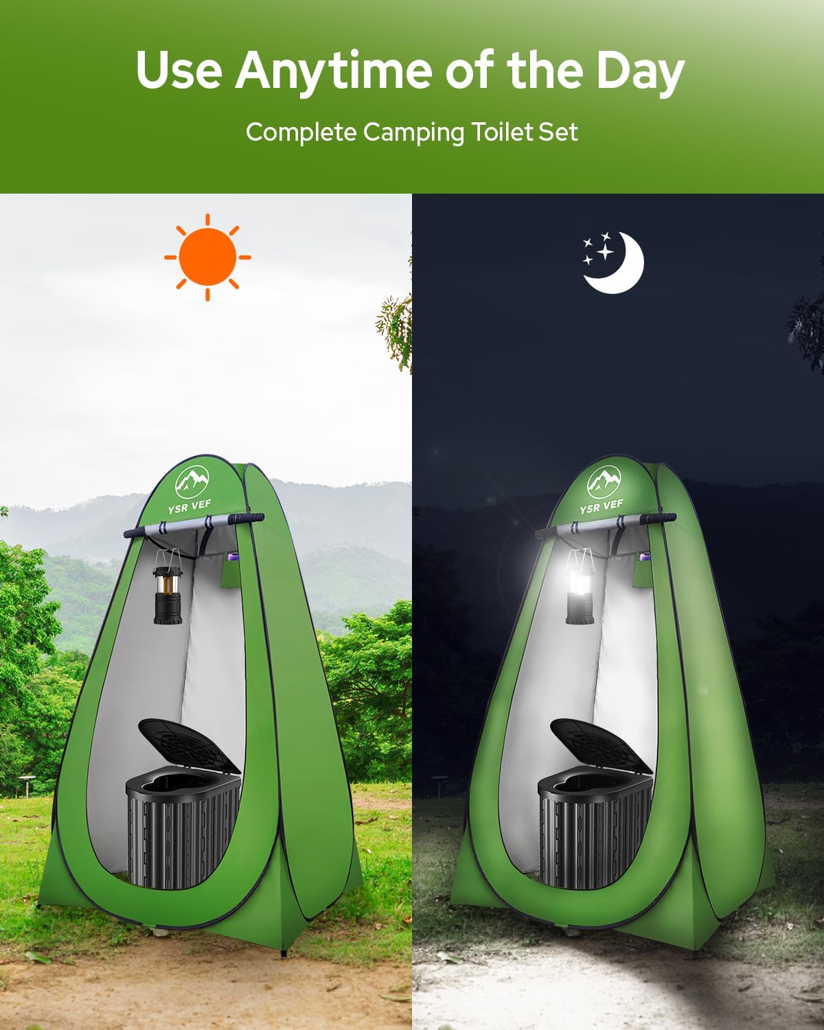 Thumbnail 6 de Portable Camping Toilet Kit with 22-Inch Storage Bag
