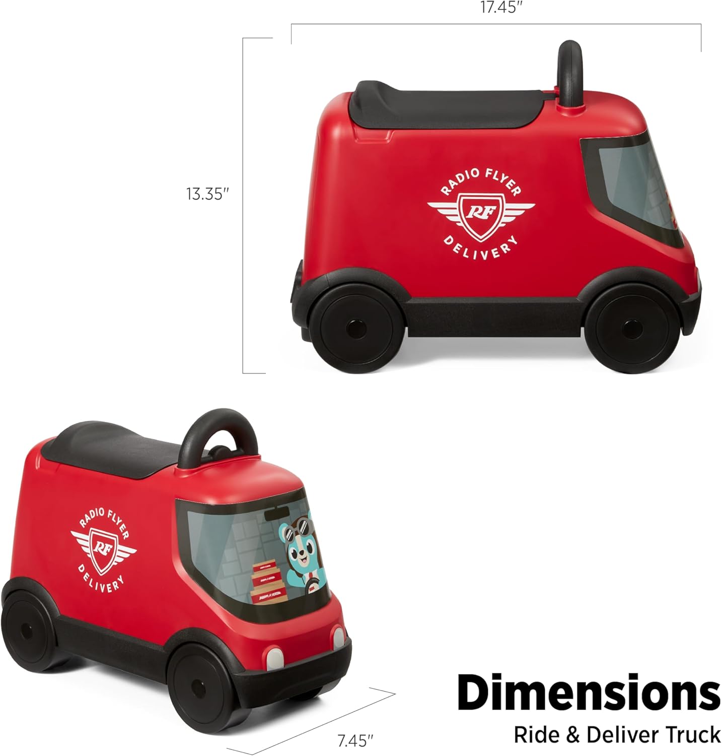 Thumbnail 3 de Radio Flyer Ride & Deliver Truck – Rutschfahrzeug für Kleinkinder ab 2 Jahren