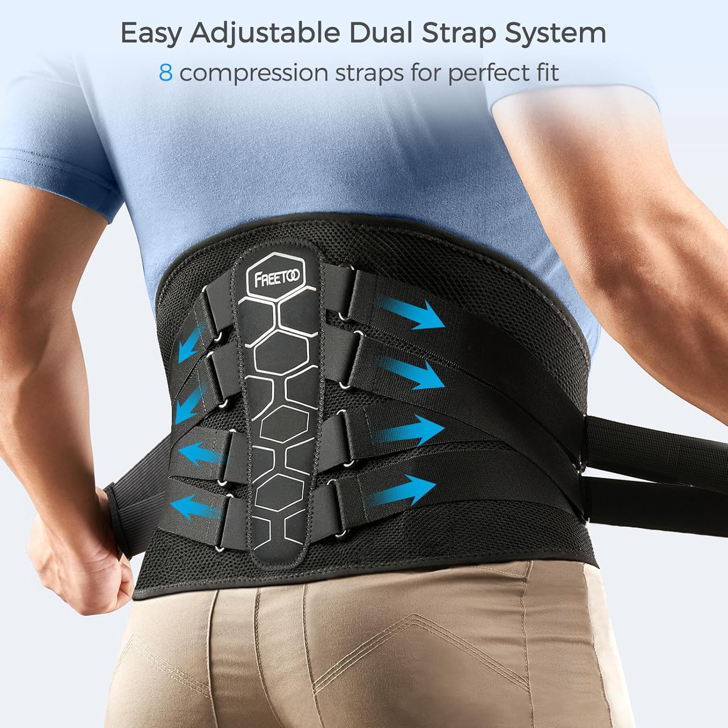 Thumbnail 3 de FREETOO Back Brace Lumbar Support Belt for Sciatica 🩺