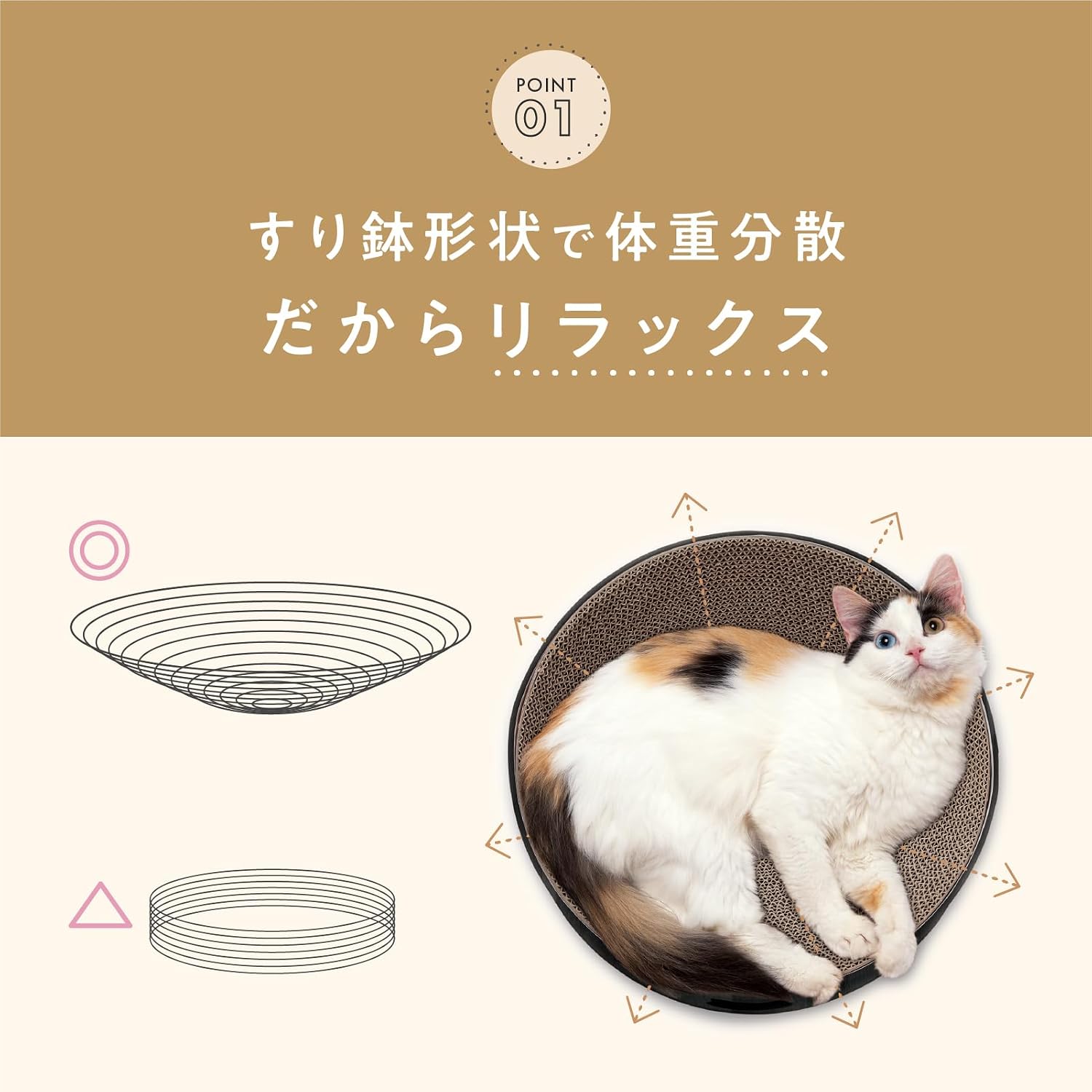 Detalle de 猫壱 バリバリボウル交換用つめとぎ レギュラー ダークブラウン 2個セット