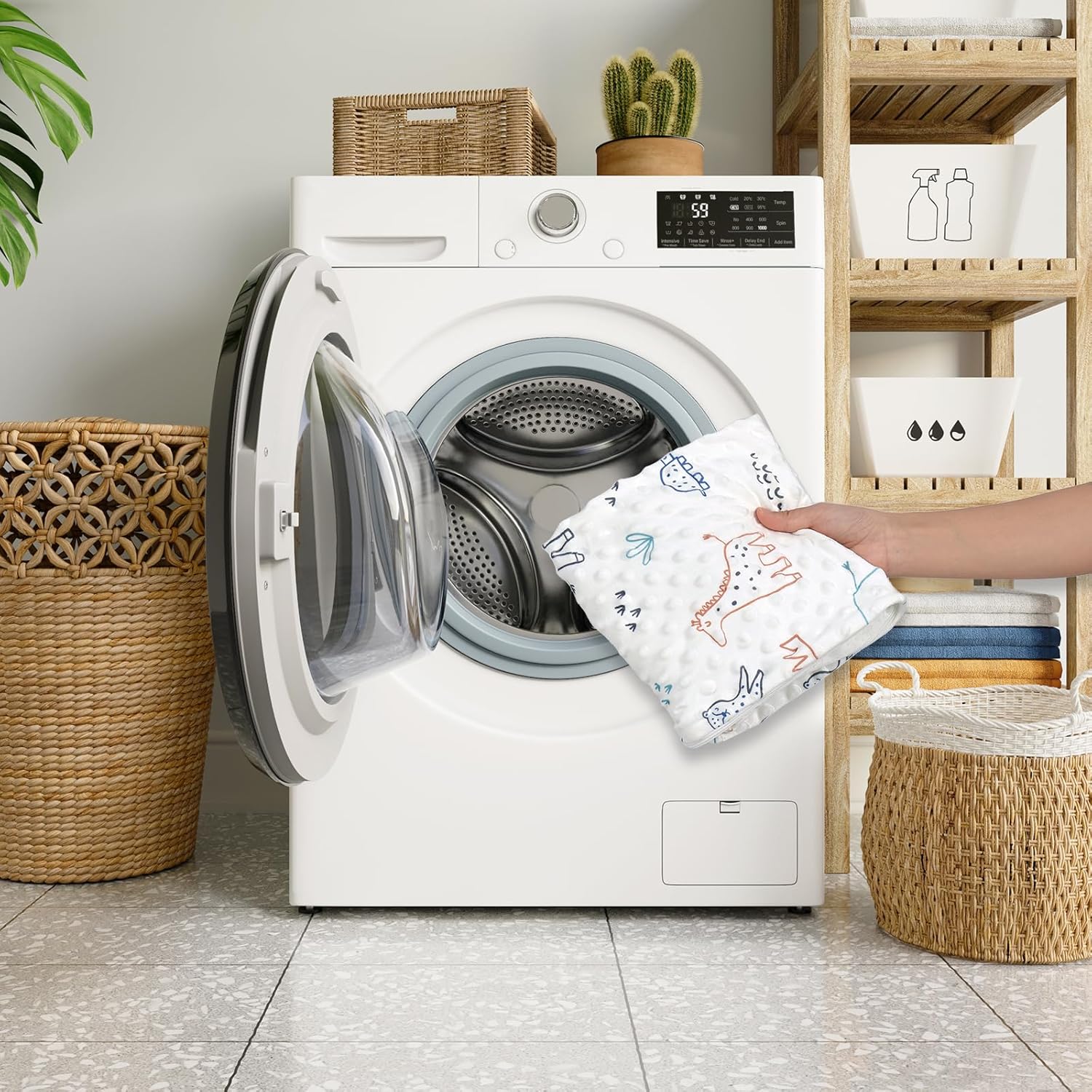 Detalle de HAVARGO Bettgitter Bettkantenschutz für Babybett 132 cm – Weiche Umrandung mit waschbarem Bezug