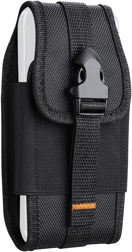 Detalle de Cell Phone Holster: Heavy Duty Nylon Mobile Holster Case with Belt Clip