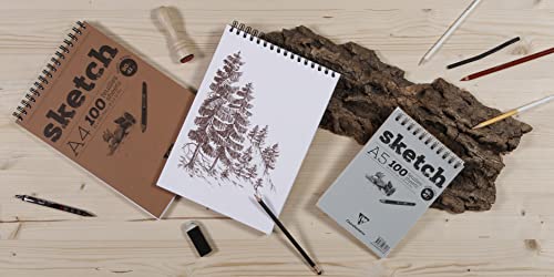 Thumbnail 4 de Bloc Spiralé Clairefontaine 96602C – 100 feuilles A3 ⚙️