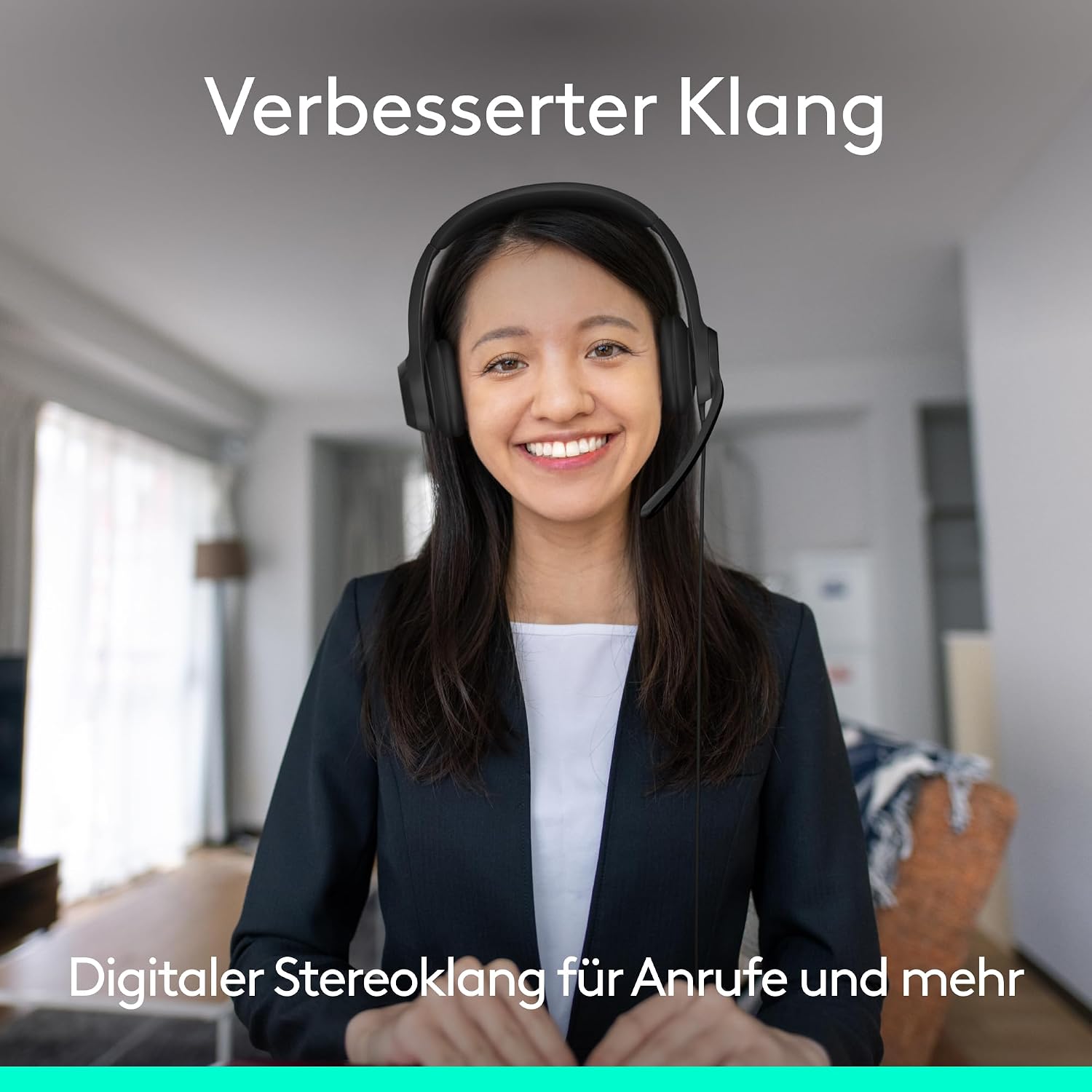 Detalle 2 de Logitech H390 kabelgebundenes USB-Headset für PC/Notebook – Komfort, Stimmqualität und einfache Bedienung