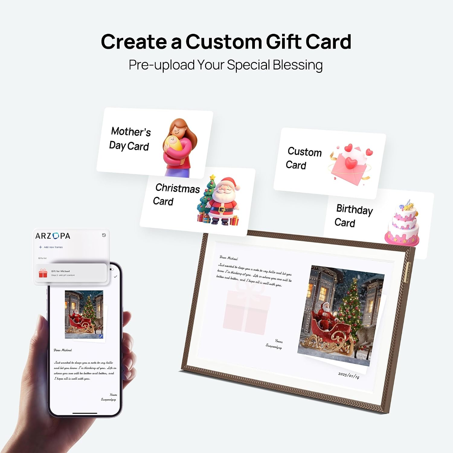 Thumbnail 5 de Arzopa 15.6" Digital Picture Frame 32GB