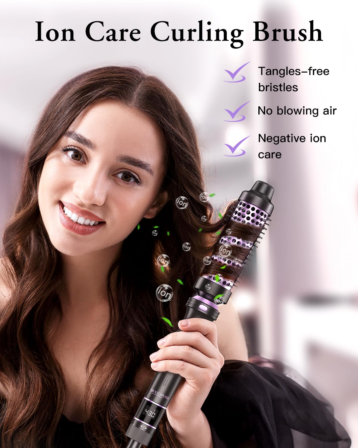 Detalle de 5 in 1 Curling Iron Set (Thermal Brush, Flat Iron, Wand, Curling Irons) with 13 Temps, LED Display, Glove & Heat Mat