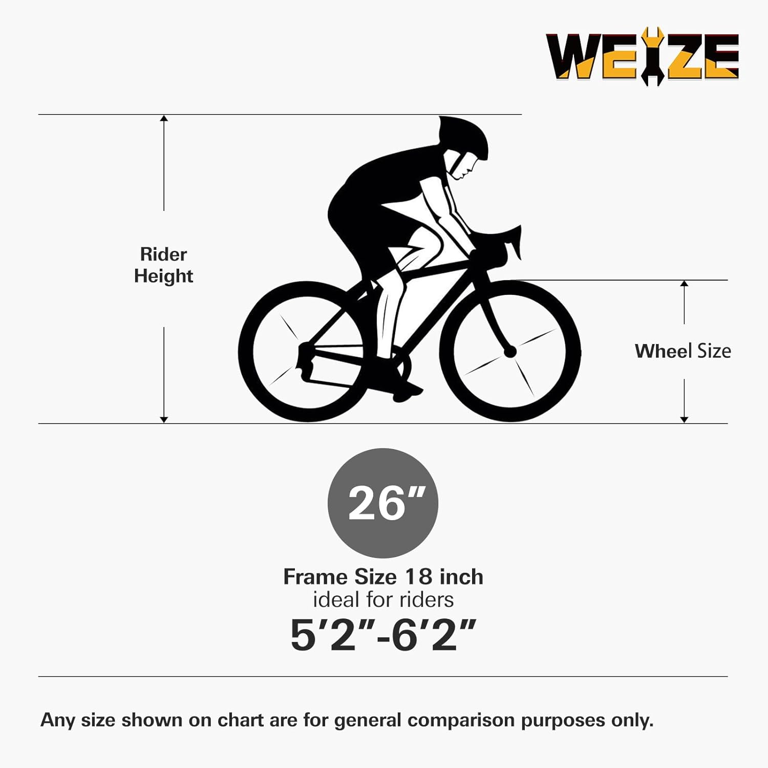 Detalle 2 de WEIZE Shocker 26-Inch Dual-Suspension Mountain Bike, 18-Speed Steel Frame