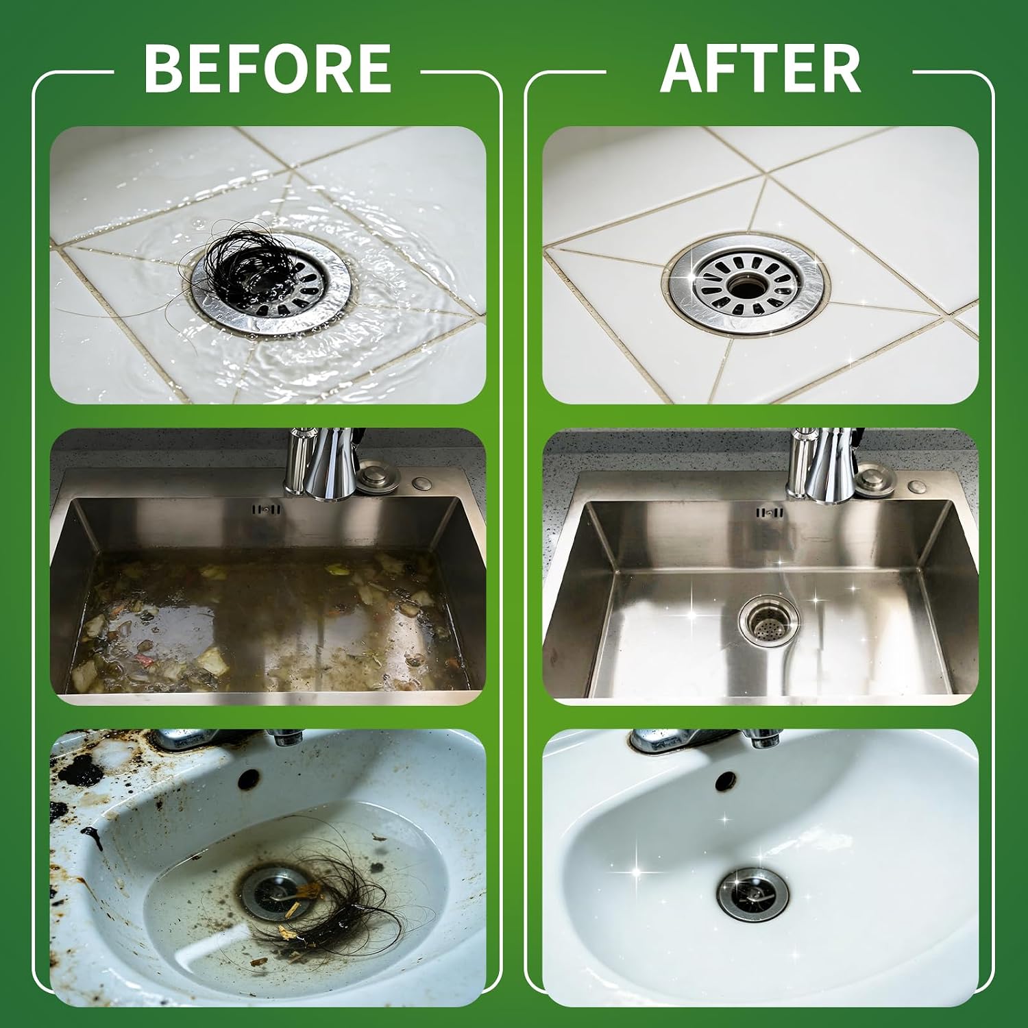 Detalle 2 de Drain Master Drain Cleaner Powder, 5 Pre-Measured Packets for Sinks and Showers