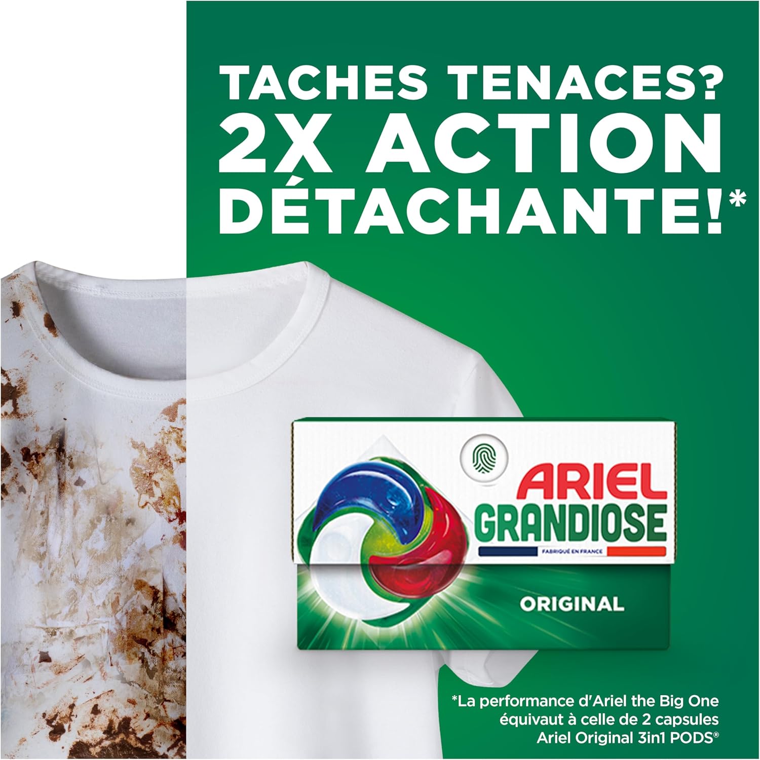 Detalle de Ariel Grandiose PODS, lessive liquide 60 lavages ⚙
