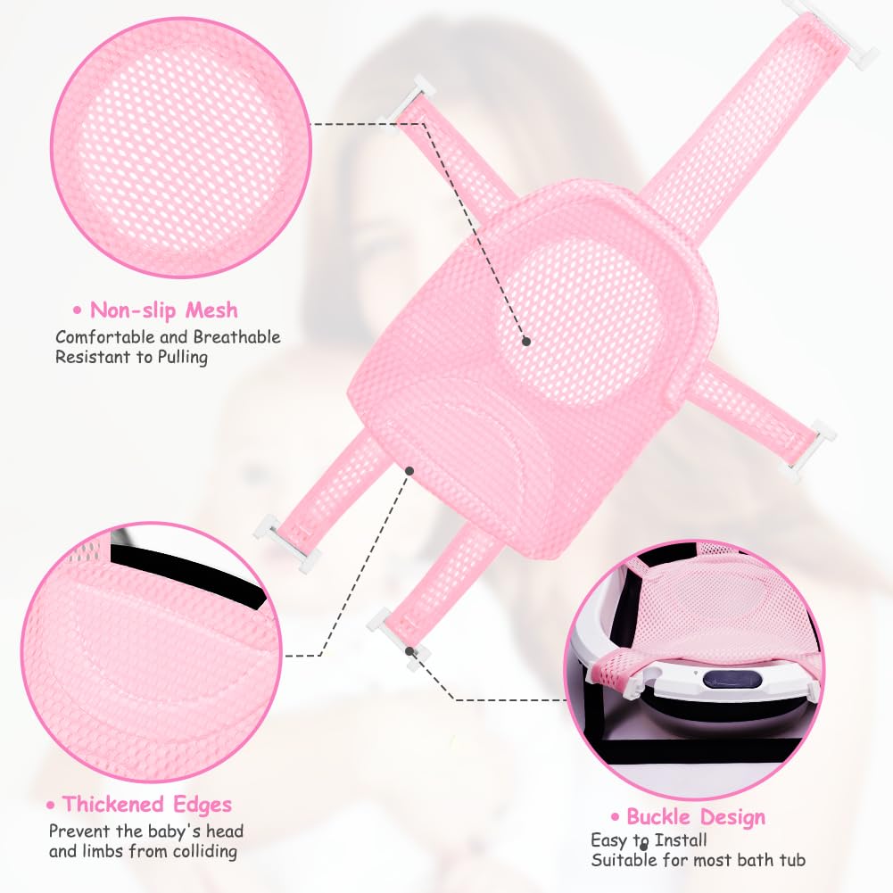 Thumbnail 3 de Aolso Baby-Badesitznetz Rosa 0–3 Jahre