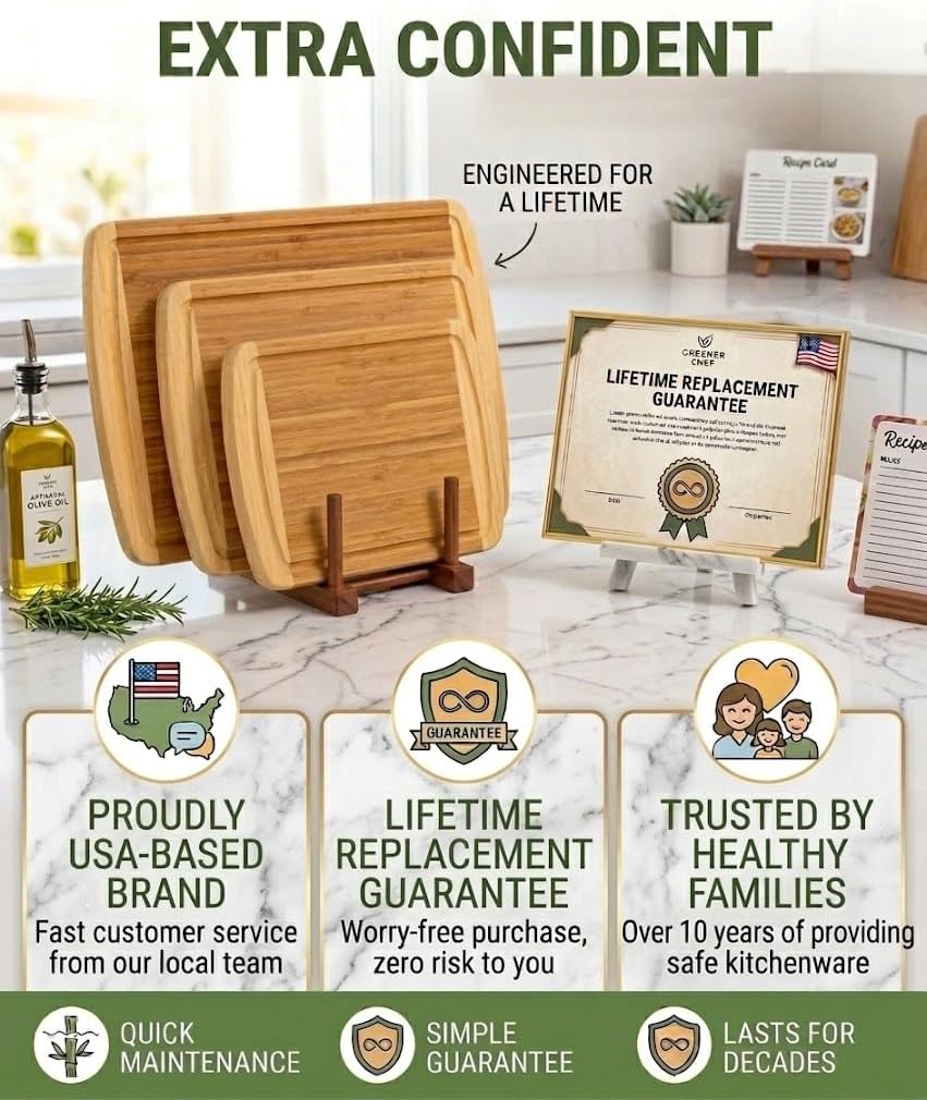 Thumbnail 6 de Bamboo Cutting Boards Set of 3 ⚙