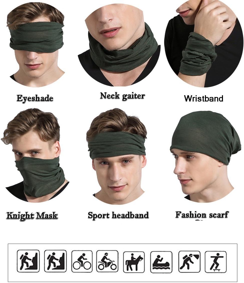 Detalle de 6 Stück Nahtlose Bandanas Multifunktionstuch – Elastische Stirnbänder, Balaclava und mehr