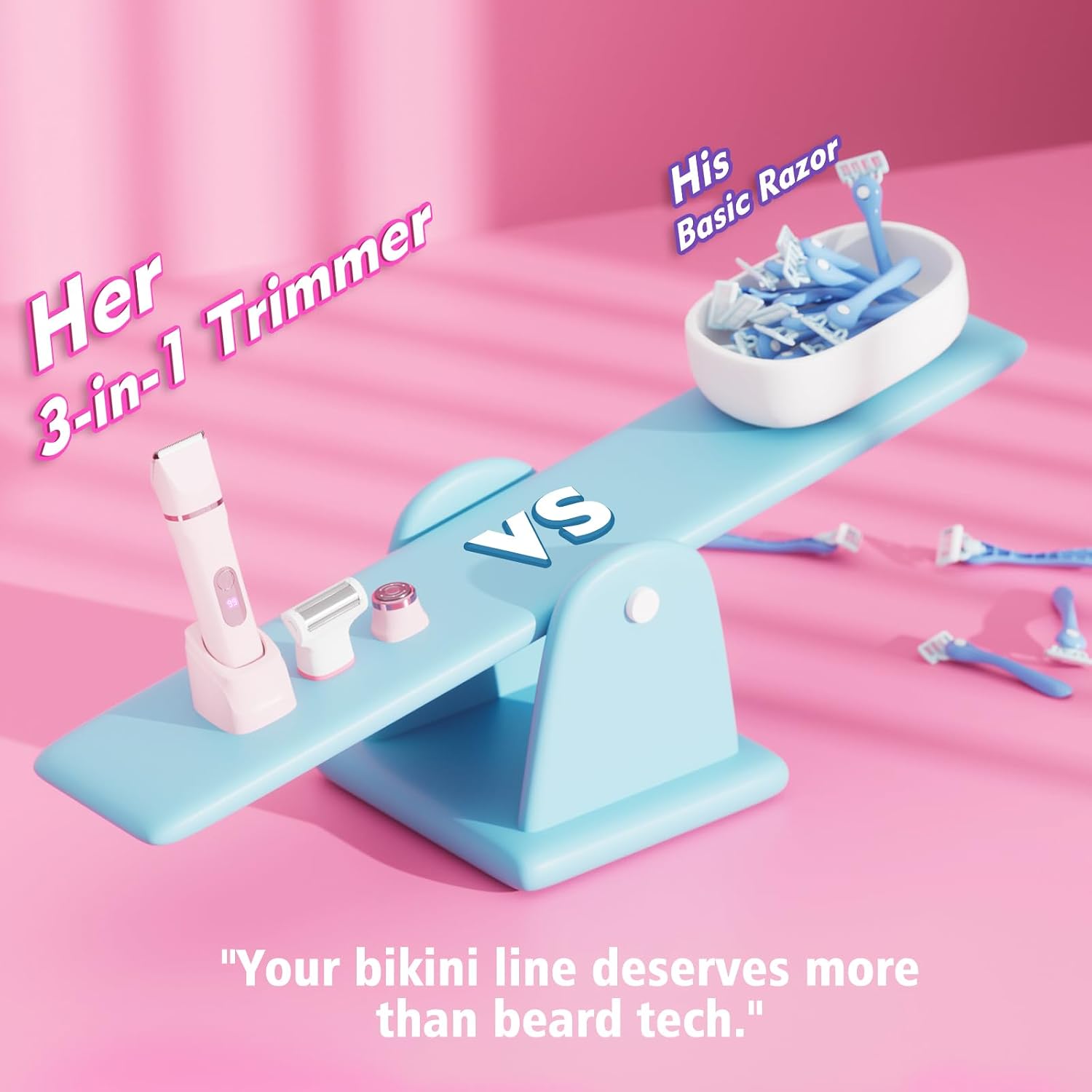 Thumbnail 5 de Lady Shavers for Women: 3-in-1 Bikini Trimmer with LED Display