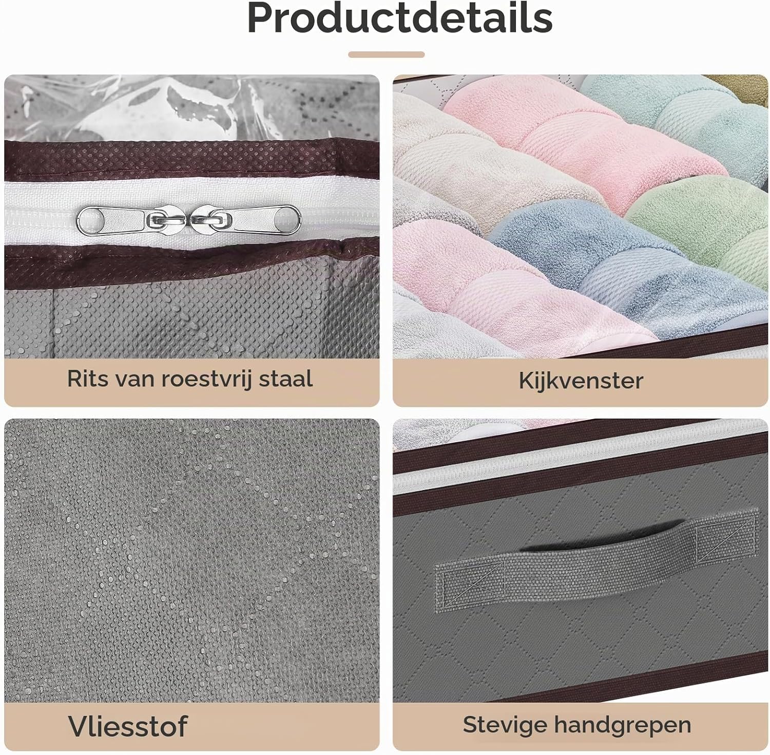 Thumbnail 3 de JAECU CD40-2 opbergzakken onder bed, 2 x 40 liter, opvouwbaar