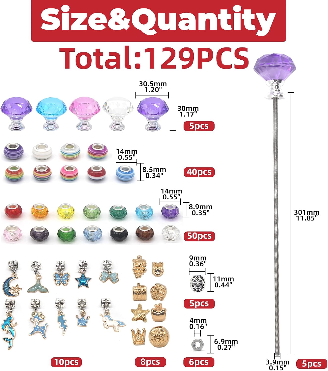 Detalle 2 de DIY Fairy Garden Stakes Kit, 129-piece set