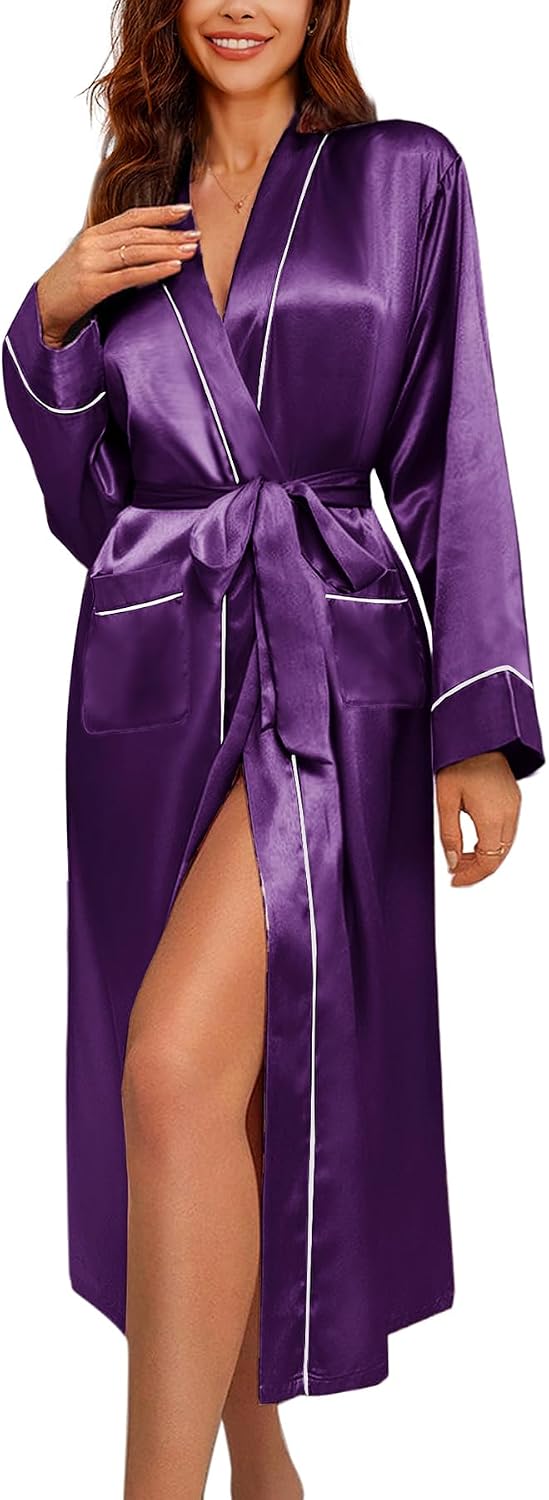 Detalle de Ekouaer Satin Robe