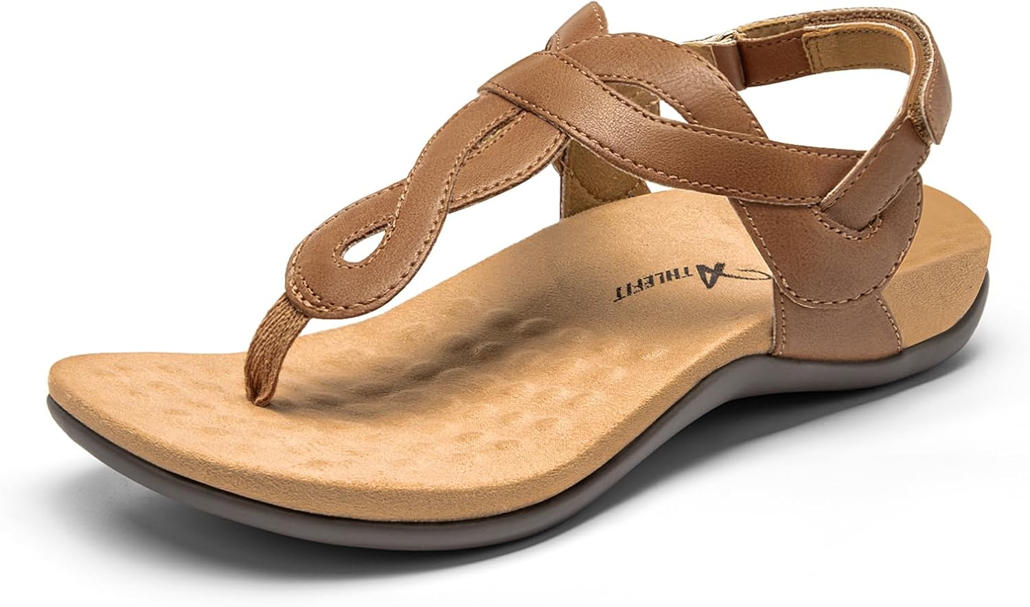 Thumbnail 6 de Athlefit Women’s Orthopedic Arch Support Sandals with T-Strap & Thong Fit