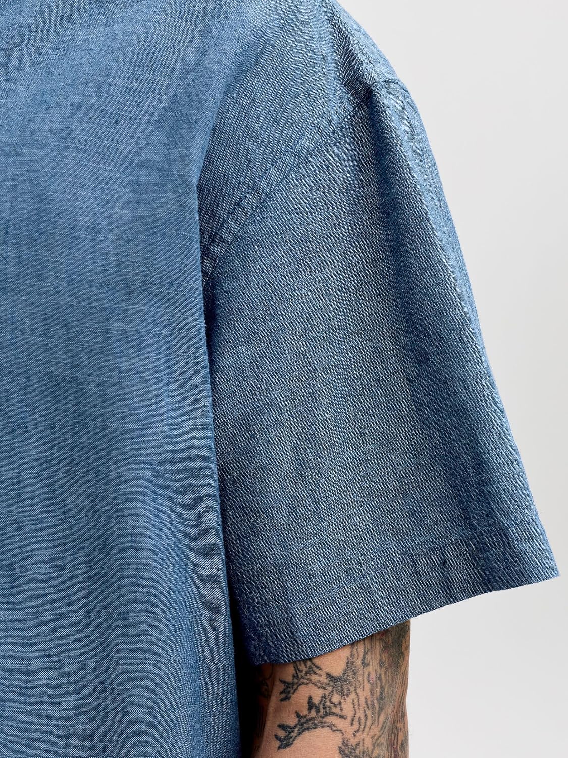 Thumbnail 6 de JACK & JONES Shirt Jjesummer Linen Blend Resort – Camicia estiva da uomo, taglio lungo
