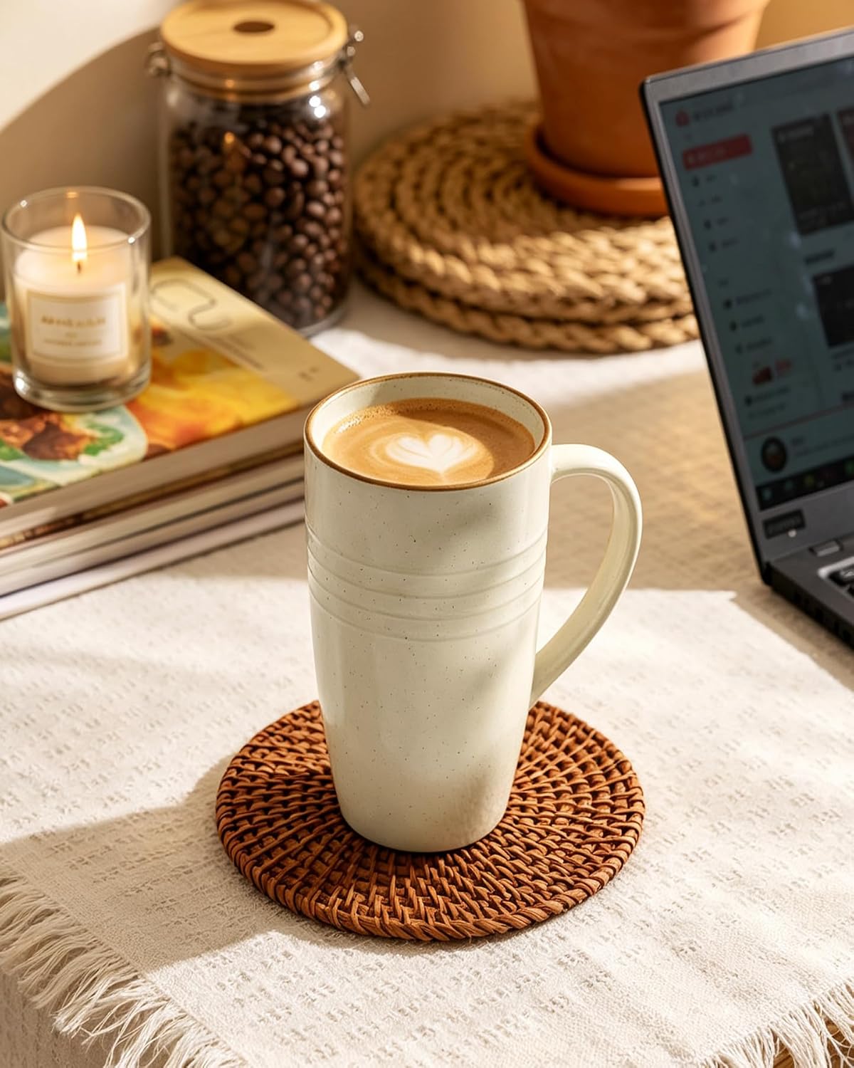 Detalle 2 de Famiware Ceramic Coffee Mug Set, 20 oz