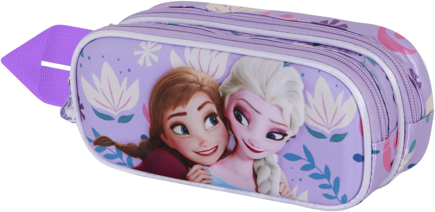 Detalle de Astuccio 3D doppio portatutto Disney con 2 scomparti e frontale in rilievo