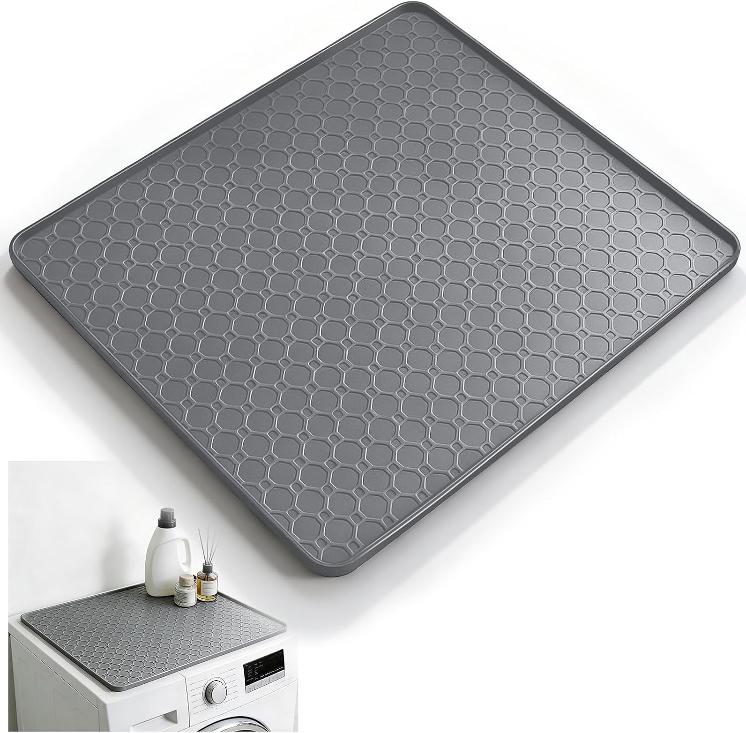Detalle de SZTCECDM XYJD003_50x50_FW_GY Silicone Appliance Mat, 19.7 x 19.7 Inches