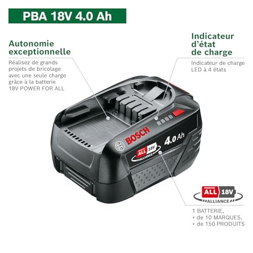 Detalle de Bosch Batteries remplaçables BHZUB1830 — fiabilité et praticité pour vos outils