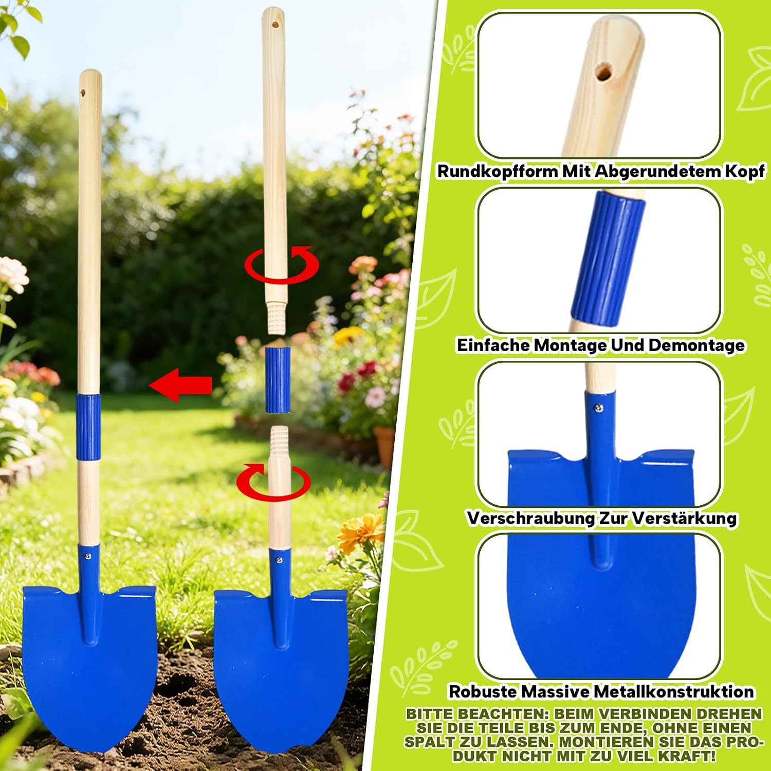 Thumbnail 6 de Kinder Gartenwerkzeug-Set (10-teilig) aus Metall mit Schaufel, Rechen, Gabel, Handschuhen, Schürze & Gießkanne