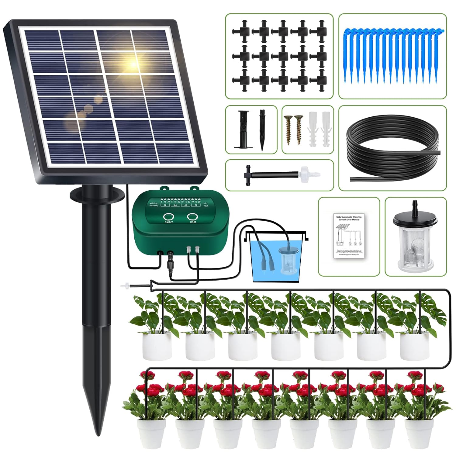 Detalle de Solar Bewässerungssystem 2024 Tröpfchenbewässerung