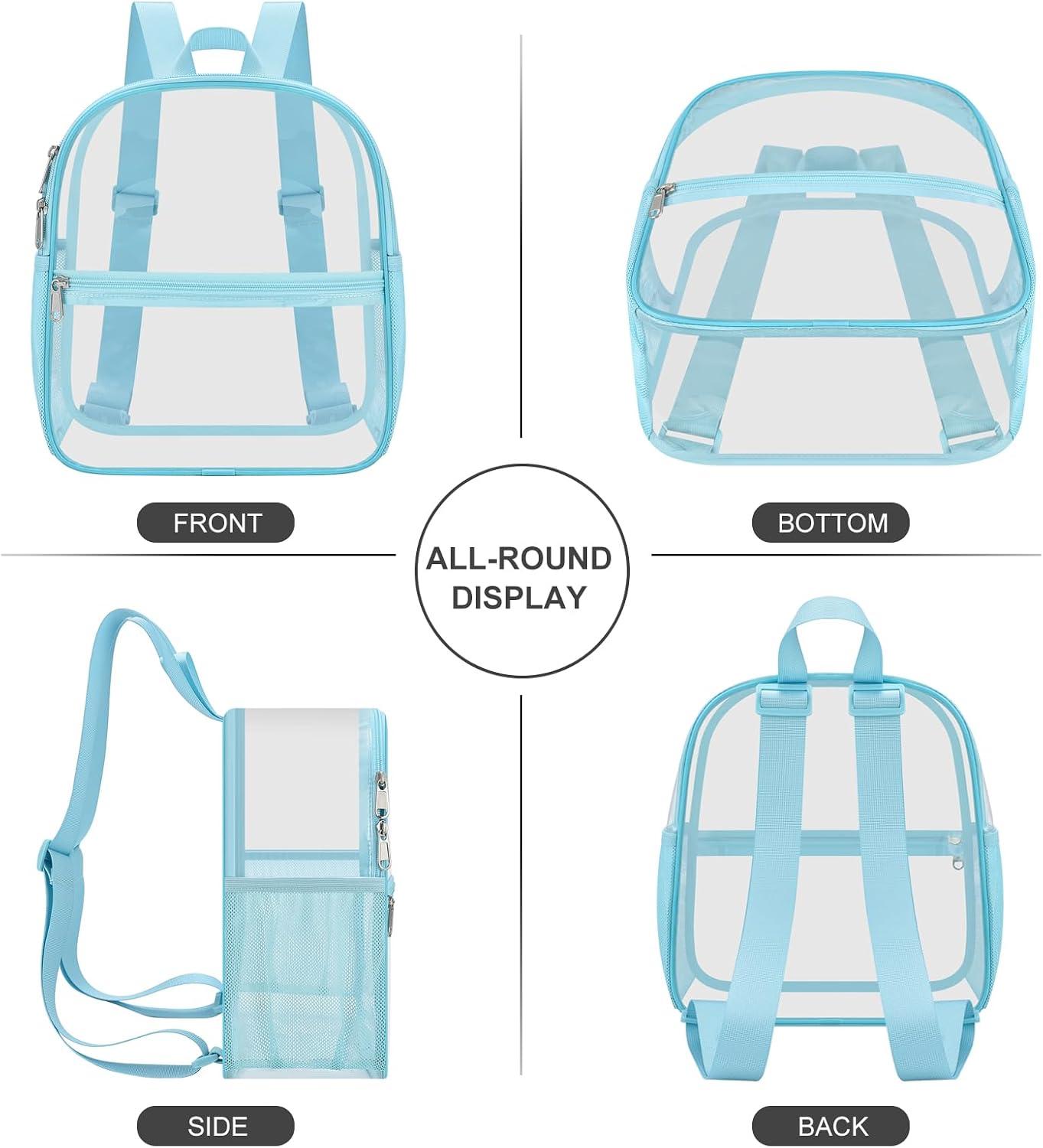 Thumbnail 4 de USPECLARE Clear Backpack Stadium Approved (12" x 11" x 6")