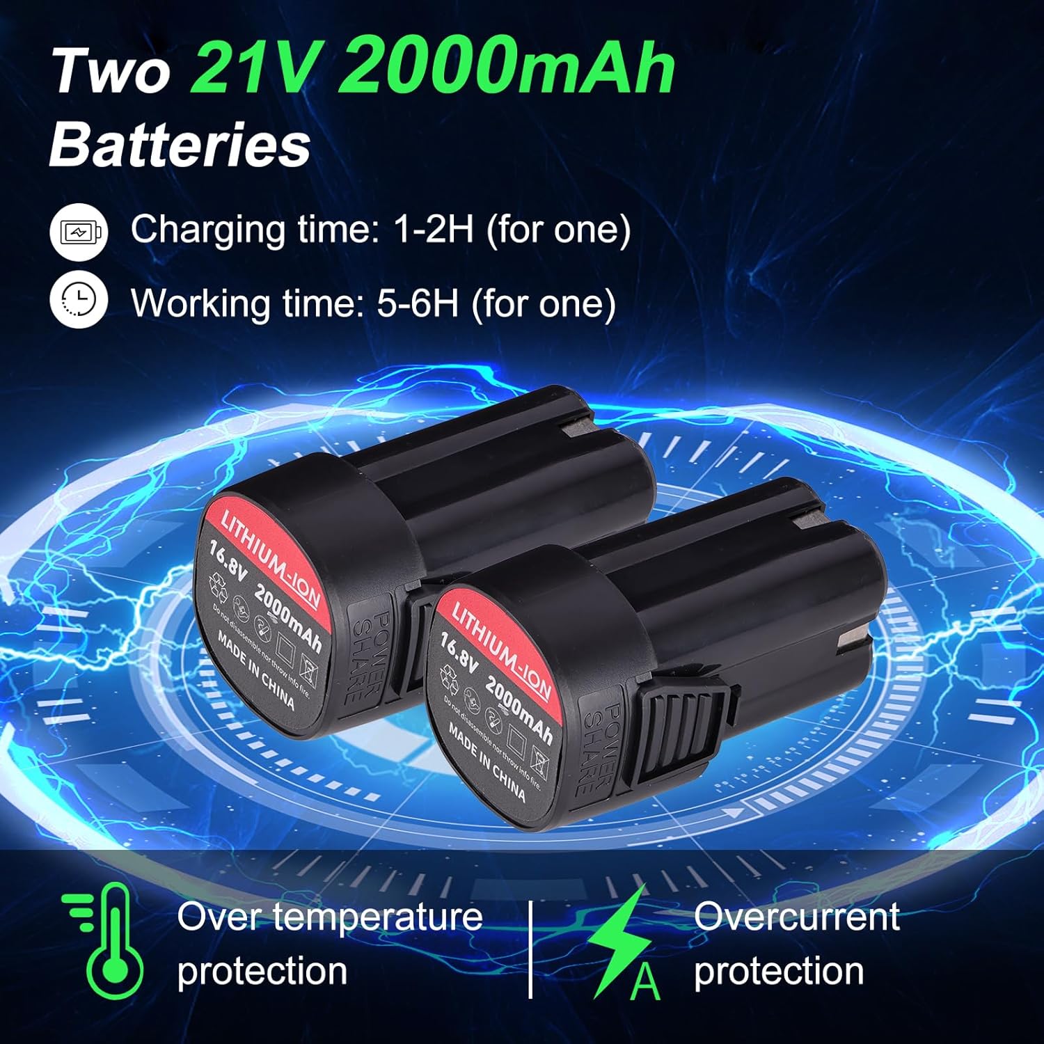 Thumbnail 4 de Forbici Potatura a Batteria con Display LED e 2 Batterie da 2000 mAh – 20–40 mm